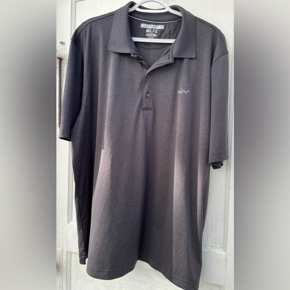 Greg Norman ML75  men’s golf shirt polo shirt black XL polyester golf polo